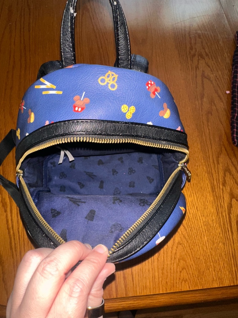 Loungefly Disney Parks Snacks Icons Navy Mini Backpack Used One Size Rare - Picture 11 of 15
